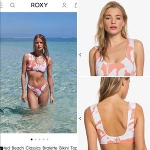 NEW Roxy Beach Classics Palm Bralette Bikini Top